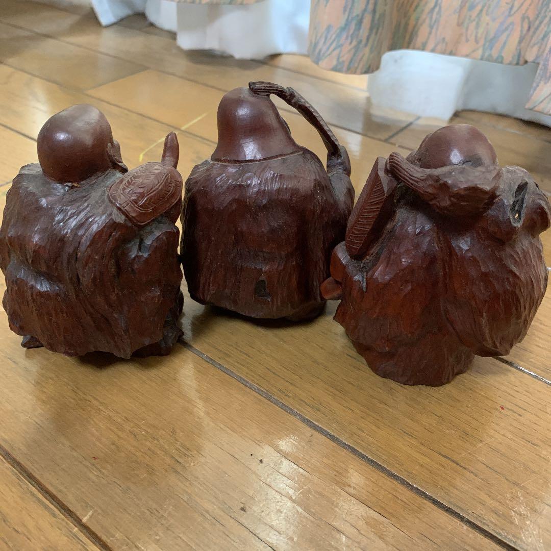 80 七福神　木彫り