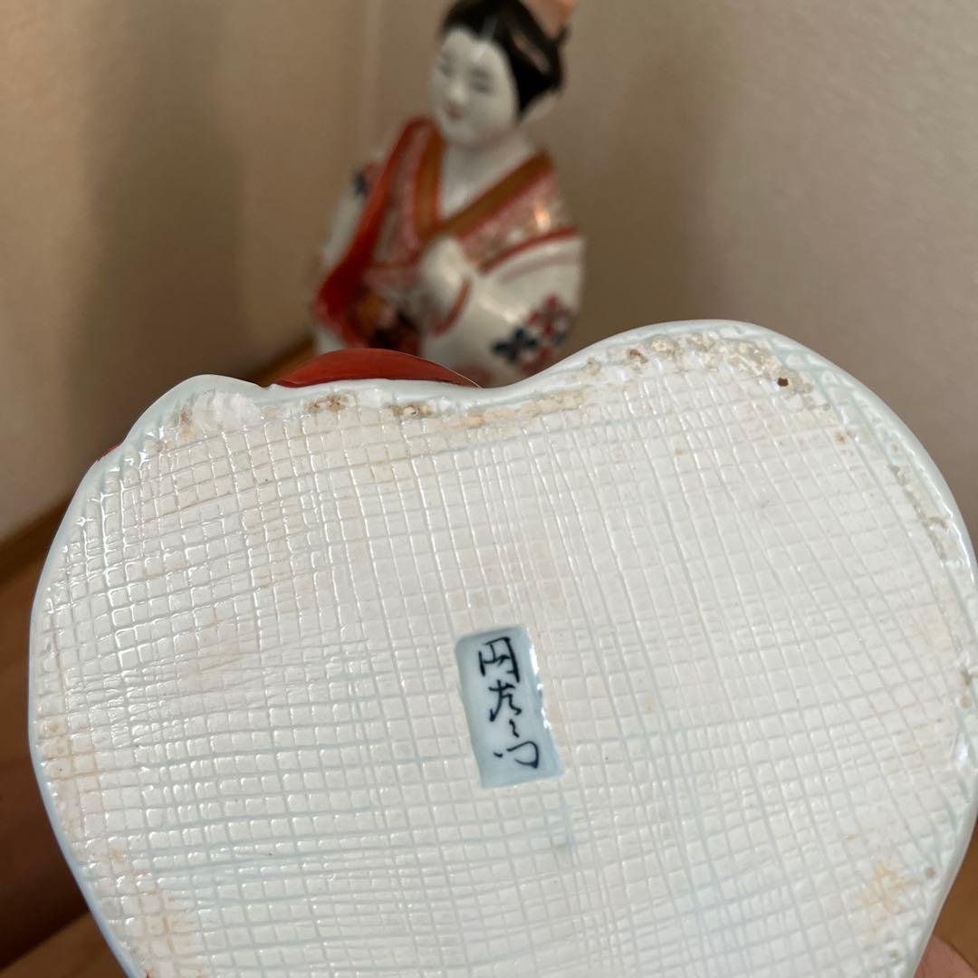 有田焼 円左エ門 古伊万里 人形写 男女ペア 大型 高さ約43cm床の間和室飾り