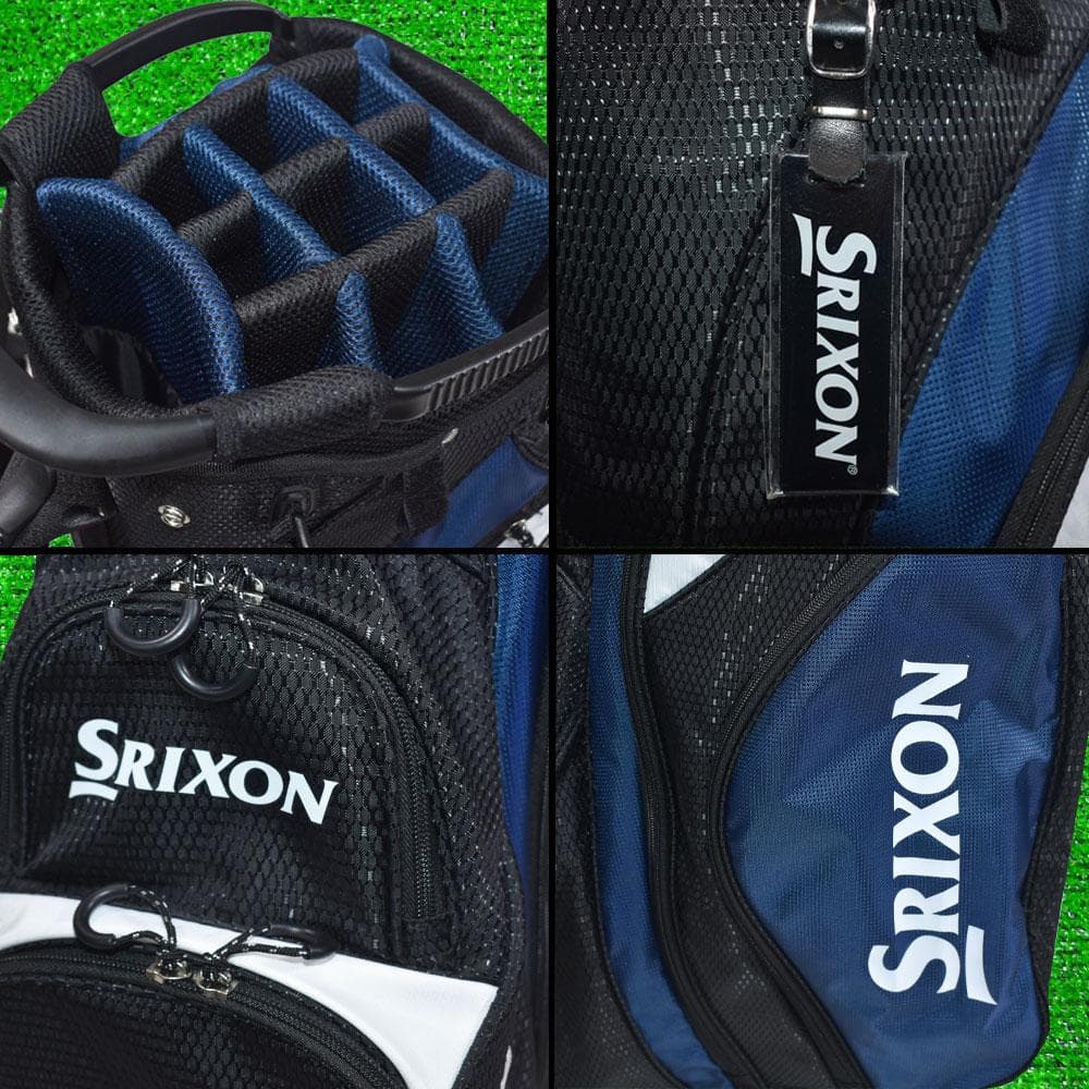 スリクソン スタンド式 軽量キャディバッグ【ブラック/ネイビー】新品！