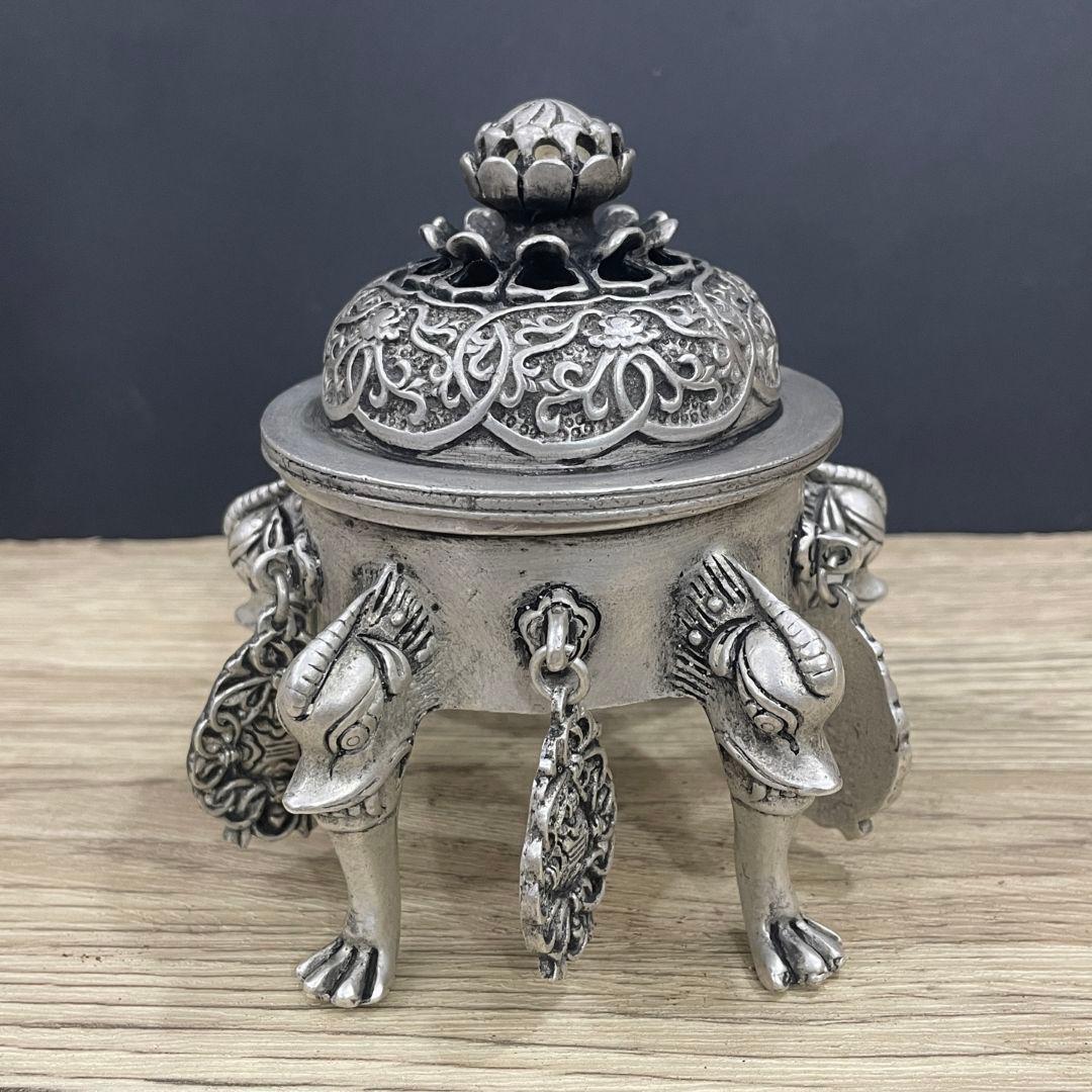 銅器 香炉 青蓮帝王薫香炉 香道具 装飾品 工芸品 置物