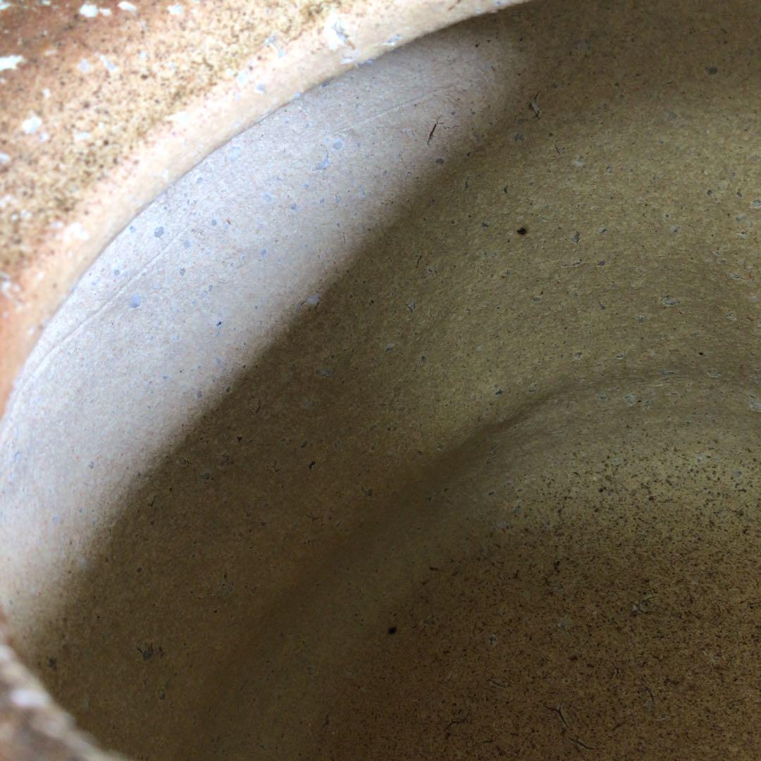 Ｒ６５４　水指　『信楽焼』『上田光春造』『表千家　堀内宗心（兼中斎）箱書』　共箱