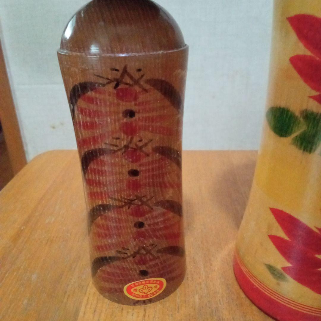 伝統的な木製こけし3体セット