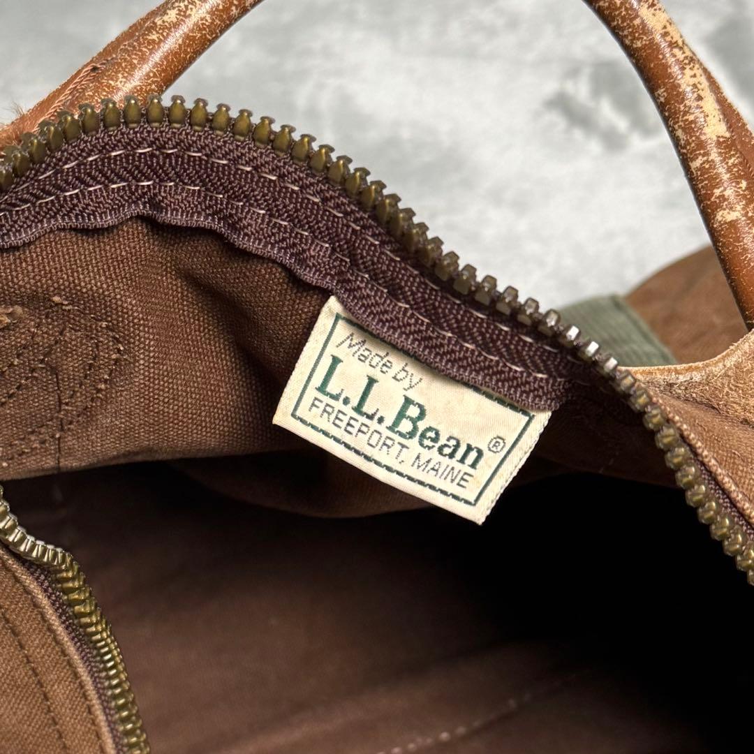 80s L.L.Bean エルエルビーン レザー キャンバス ダッフルバッグ