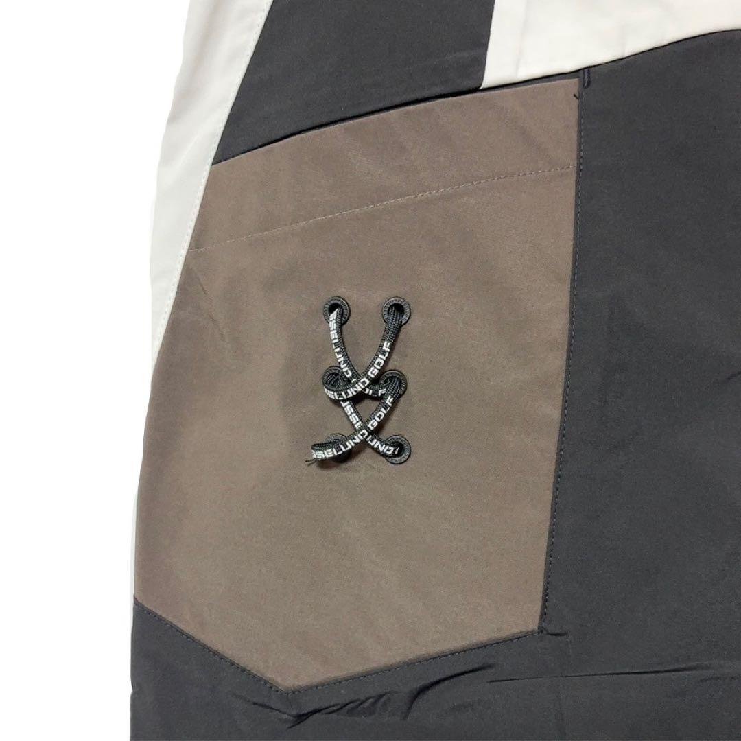 新品 ラッセルノ ゴルフ カラーパネル ショーツ ブラック XL ゴルフウェア