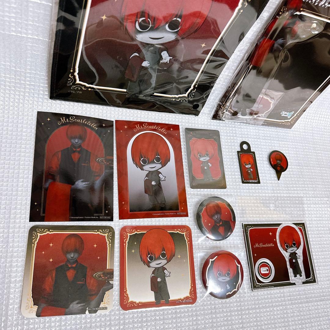 コースター　アクリルスタンド　アクスタ　缶バッジ　文字化化カフェ　赤い傘の男