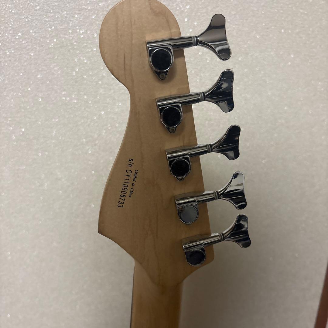 【5連ペグ】【アルダー】Squier affinity Jazz Bass V