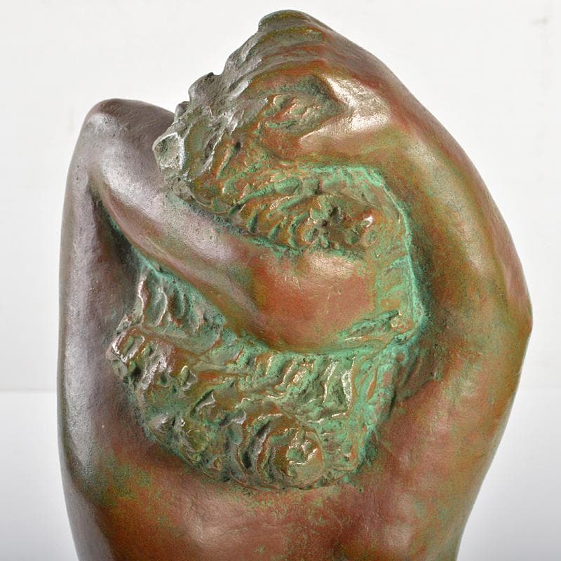 ブロンズ像　裸婦像　女性像　置物　在銘　約2.1kg　M　R6710