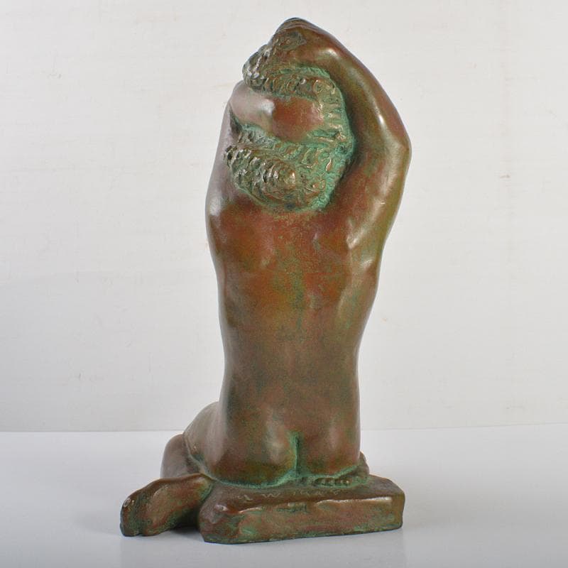 ブロンズ像　裸婦像　女性像　置物　在銘　約2.1kg　M　R6710