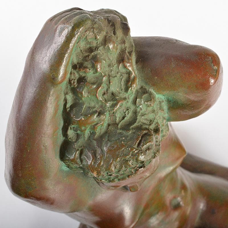 ブロンズ像　裸婦像　女性像　置物　在銘　約2.1kg　M　R6710