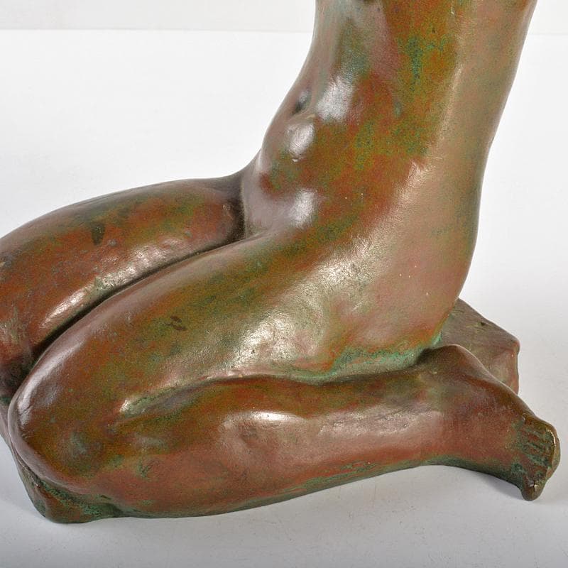 ブロンズ像　裸婦像　女性像　置物　在銘　約2.1kg　M　R6710