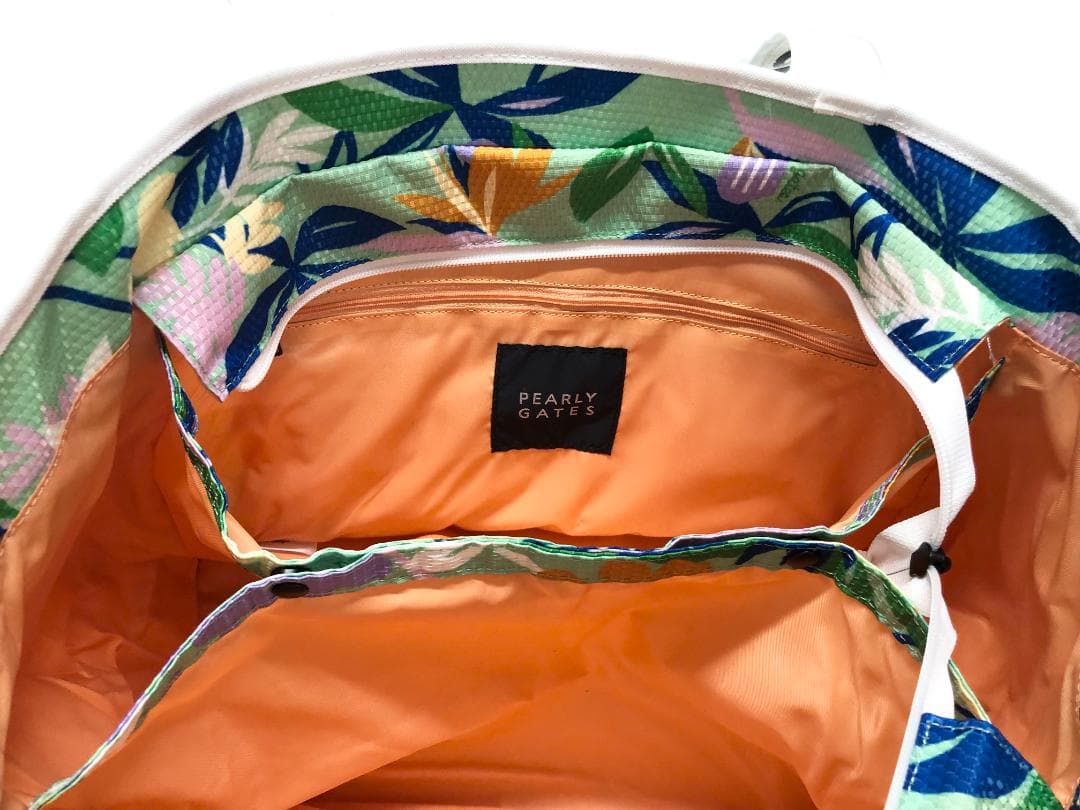 ○★新品未使用　PEARLY GATES　POPボタニカル柄　ロッカーバッグ