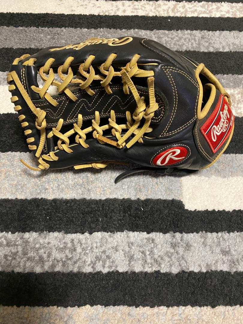 Rawlings 軟式グローブ 黒/ベージュ　左投げ