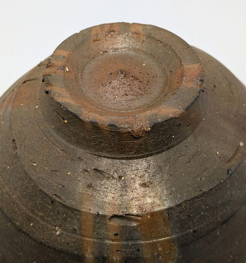 岡山県重要無形文化財 森陶岳 備前焼 金彩緋襷茶盌 合箱 抹茶碗 茶道具 茶器