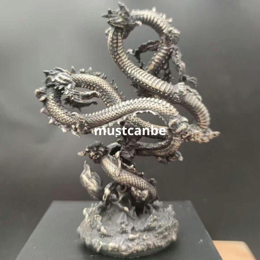 銅器 神獣 盤竜 神竜 招財 鎮宅 装飾品 工芸品 置物