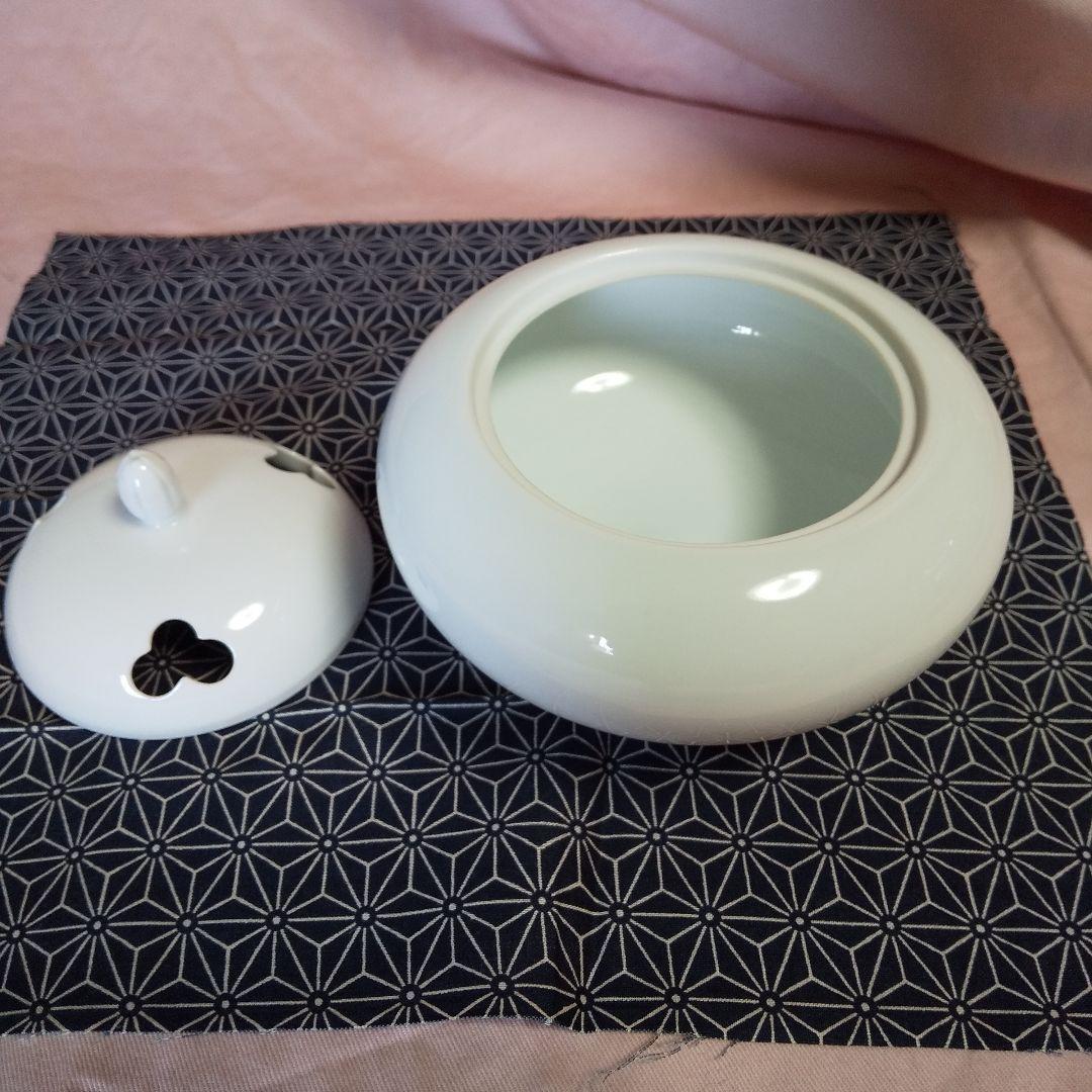 人間国宝 井上萬二作 白磁香炉