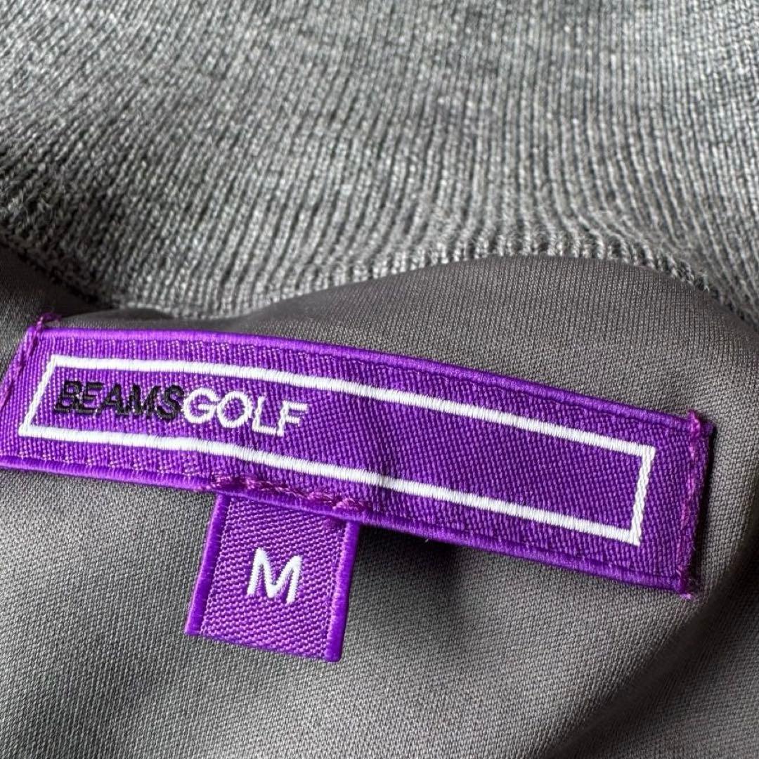 美品✨ビームスゴルフ　ストライプ　ニットブルゾン　ワッペン　刺繍　ジャケット