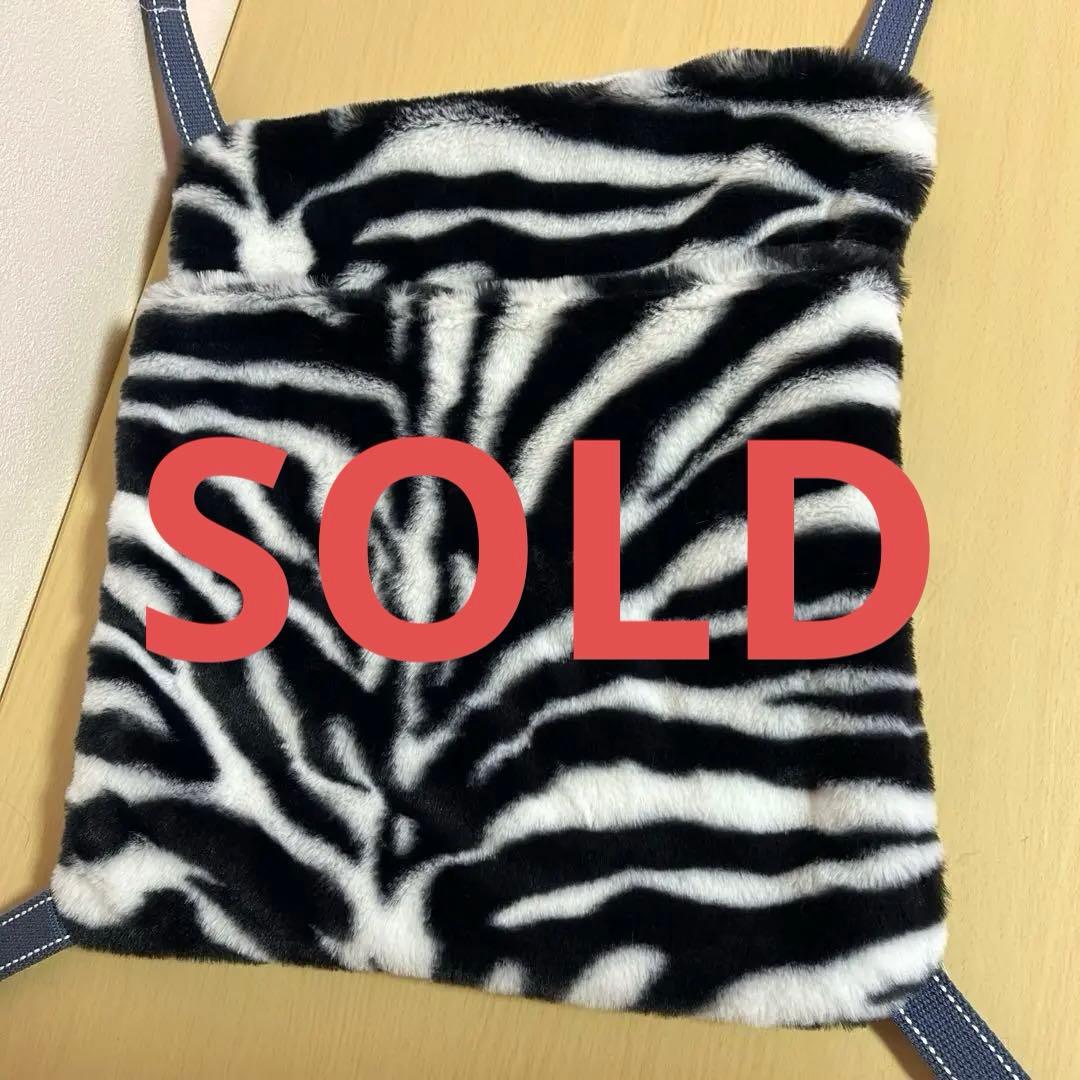 ゼブラ柄ラスト品フェレットハンモック　小動物ハンモックニャンモック冬用ハンモック