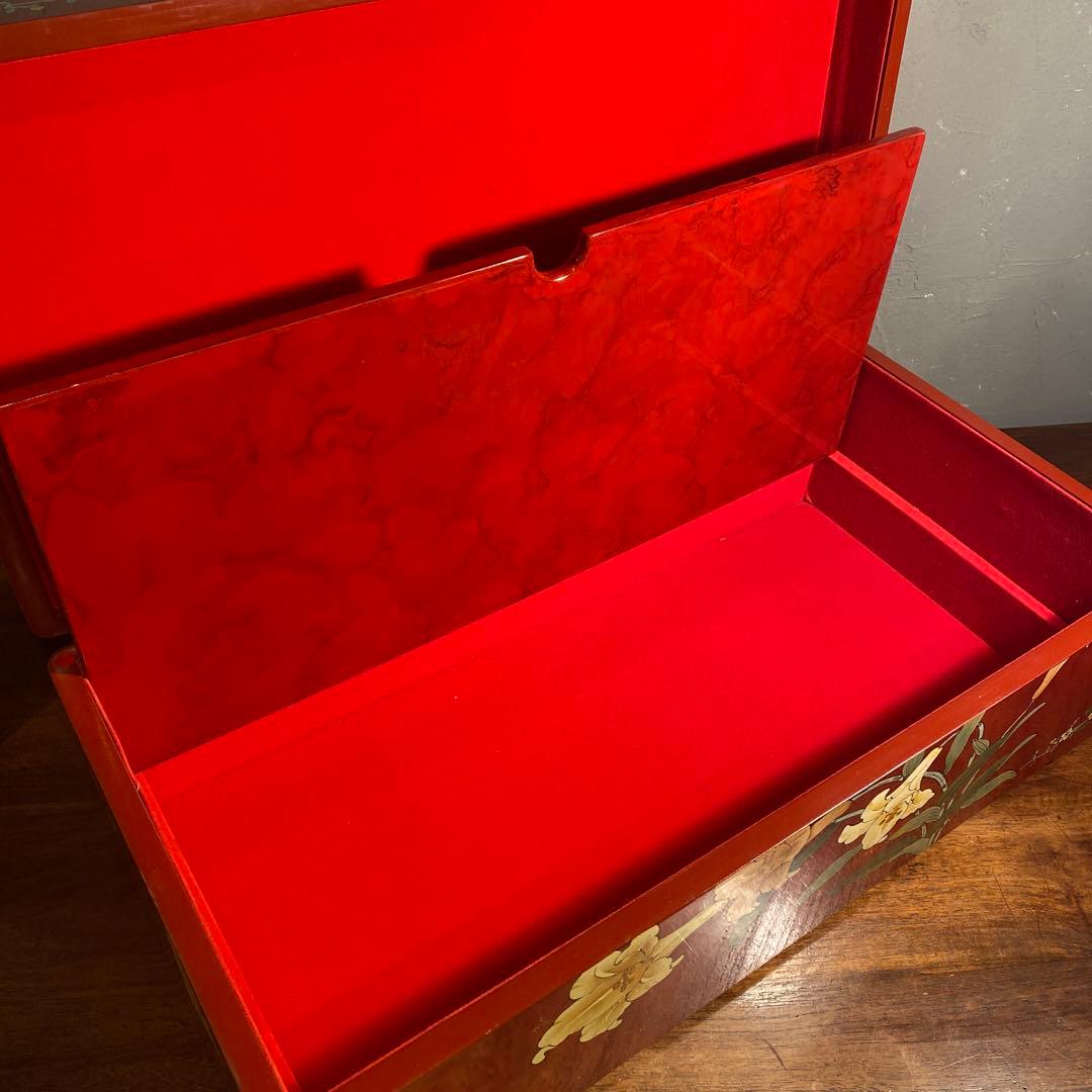 シノワズリ 二段収納箱 花柄 高級品 宝箱 ボックス インテリア ヴィンテージ