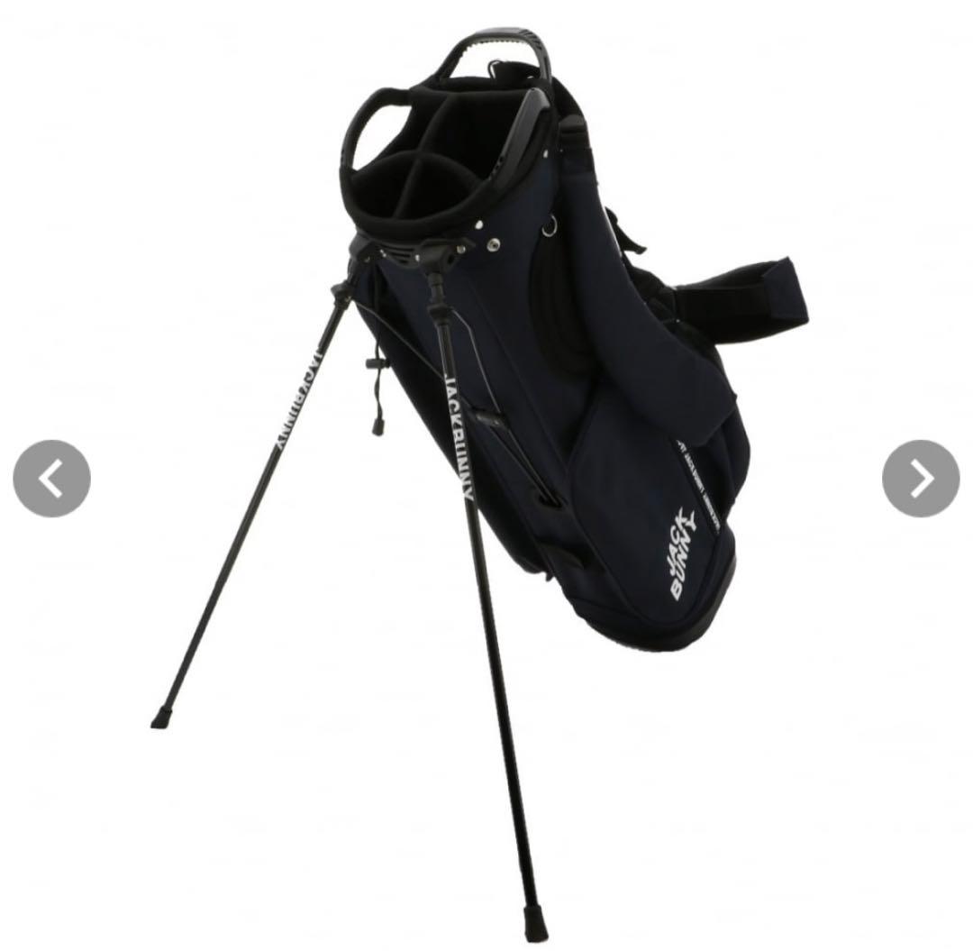 【新品未使用】JACKBUNNY ブラック　キャディバッグ スタンド付き