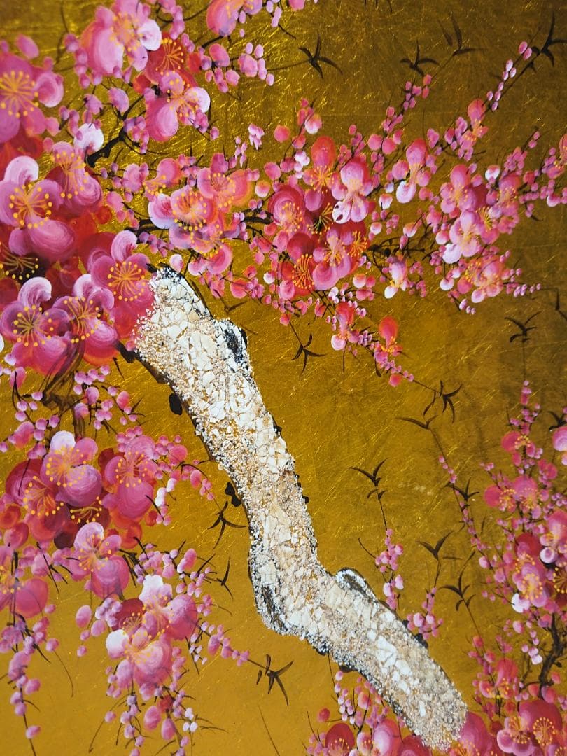 【美品】飾り皿　漆器　アート　彩絵　置物　インテリア　工芸品　美術品　A3087