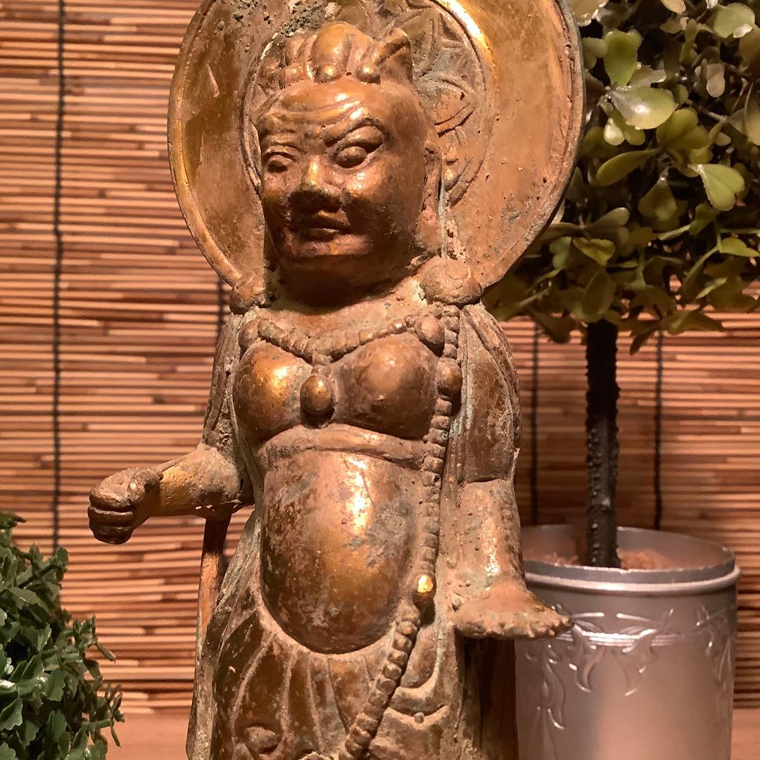 中国明・天界六道「守護尊天部神像」天部・護法善神・四天王・神将・黄銅・出土