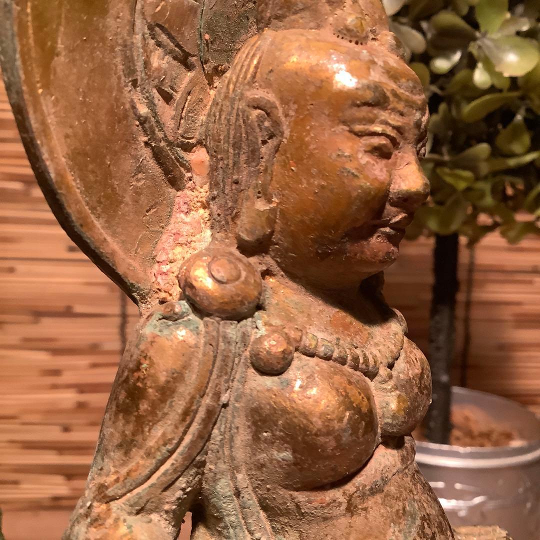 中国明・天界六道「守護尊天部神像」天部・護法善神・四天王・神将・黄銅・出土