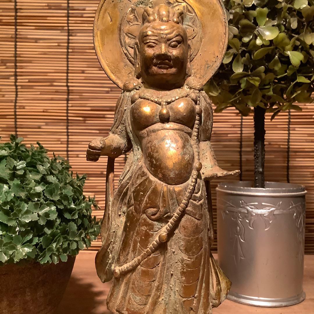 中国明・天界六道「守護尊天部神像」天部・護法善神・四天王・神将・黄銅・出土