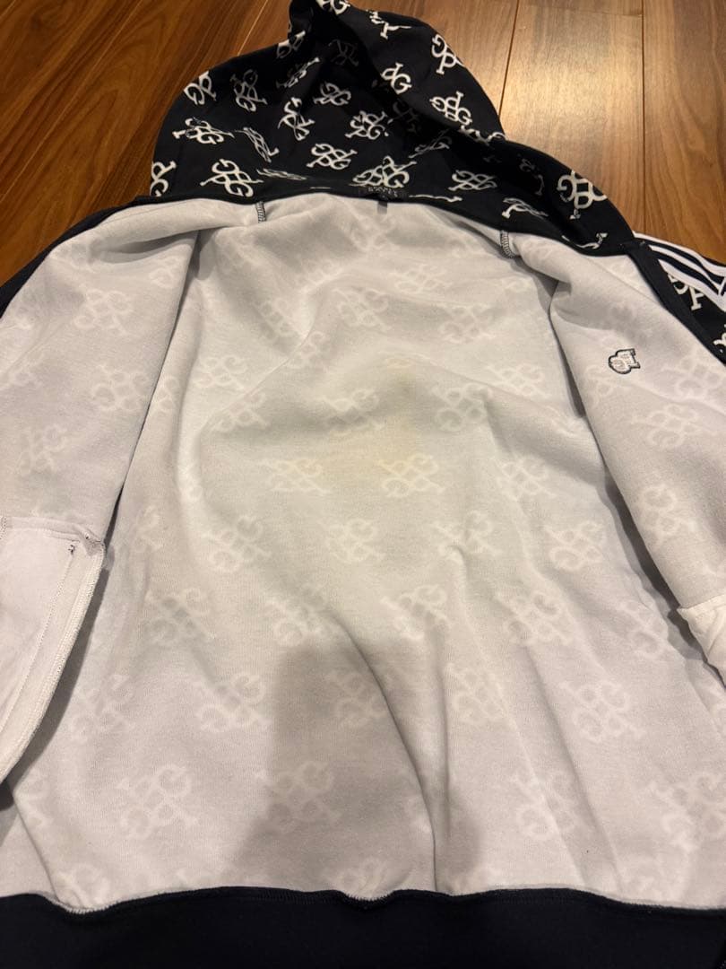 PEARLY GATES モノグラム総柄 ダブルジップパーカー&パンツセット