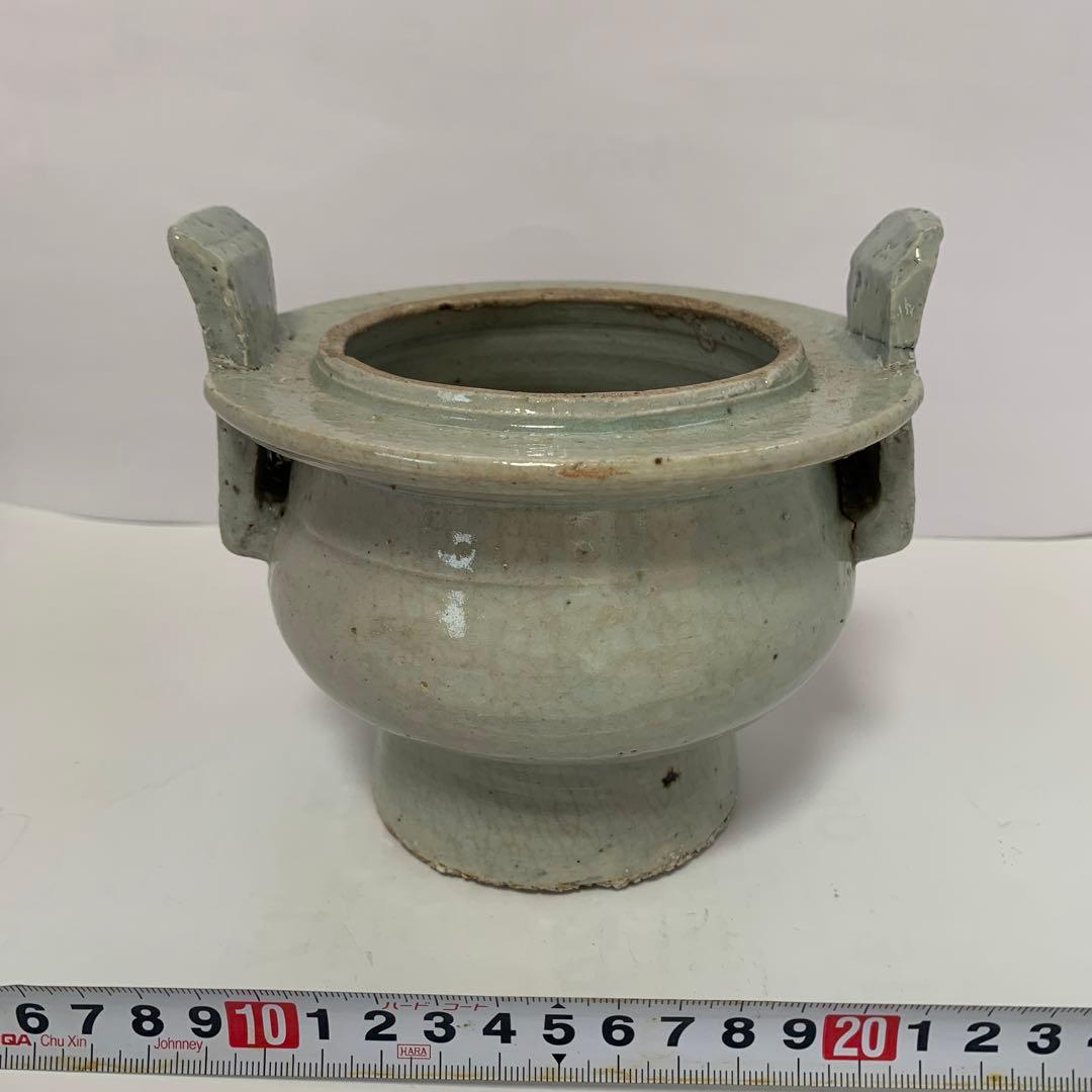 朝鮮美術　青磁　香炉　送料込み
