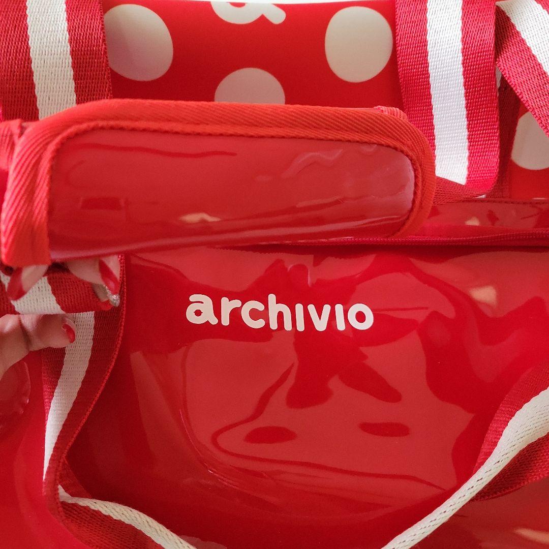 archivio 赤 水玉模様 キャディバッグ
