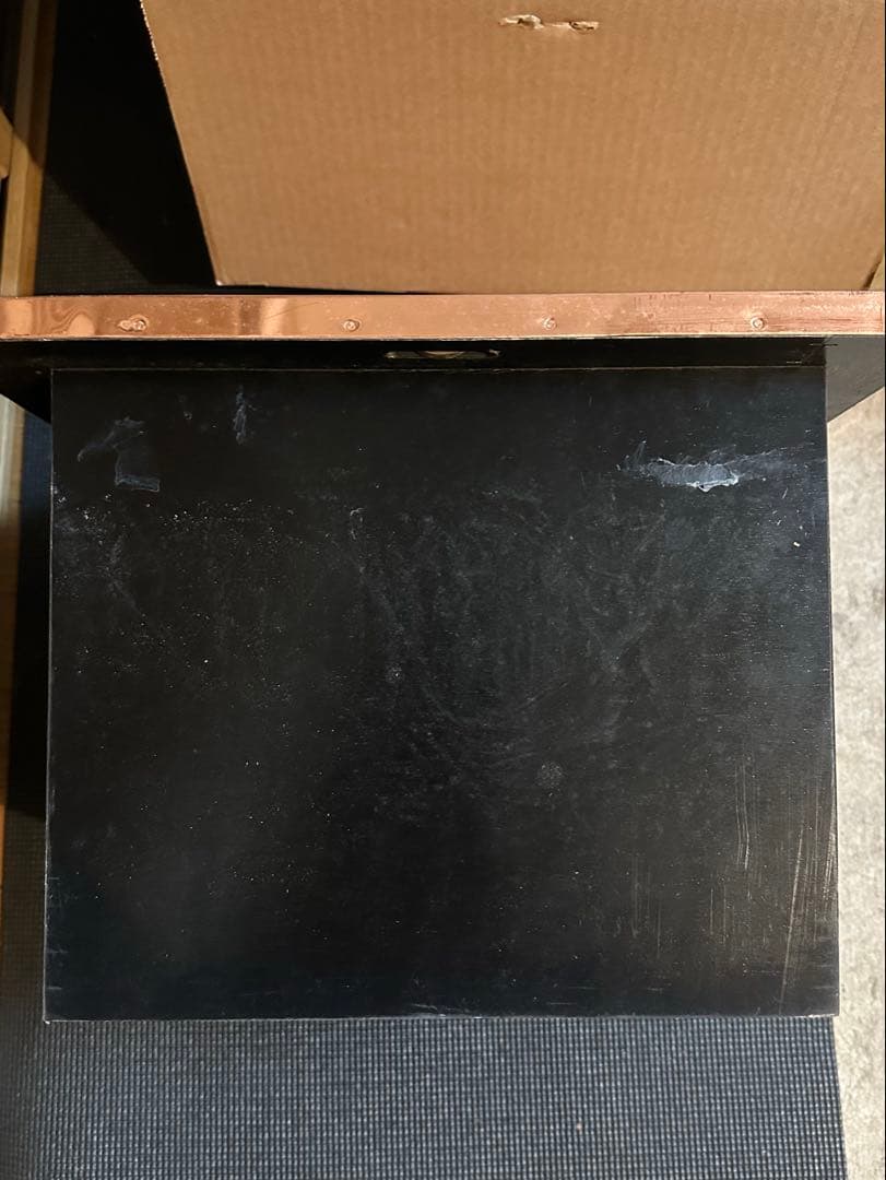 本漆 駿河塗り 炉縁、銅製 炉壇セット