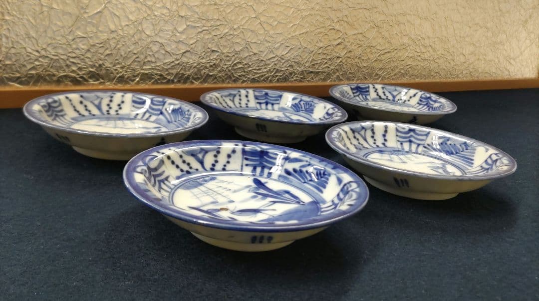 古伊万里染付小皿　5客　D320