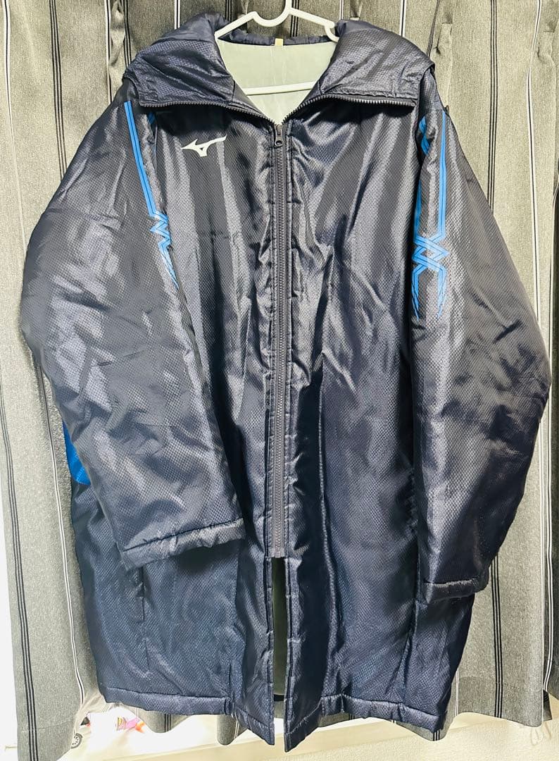 Mizuno ベンチコート 黒/青 ポリエステル