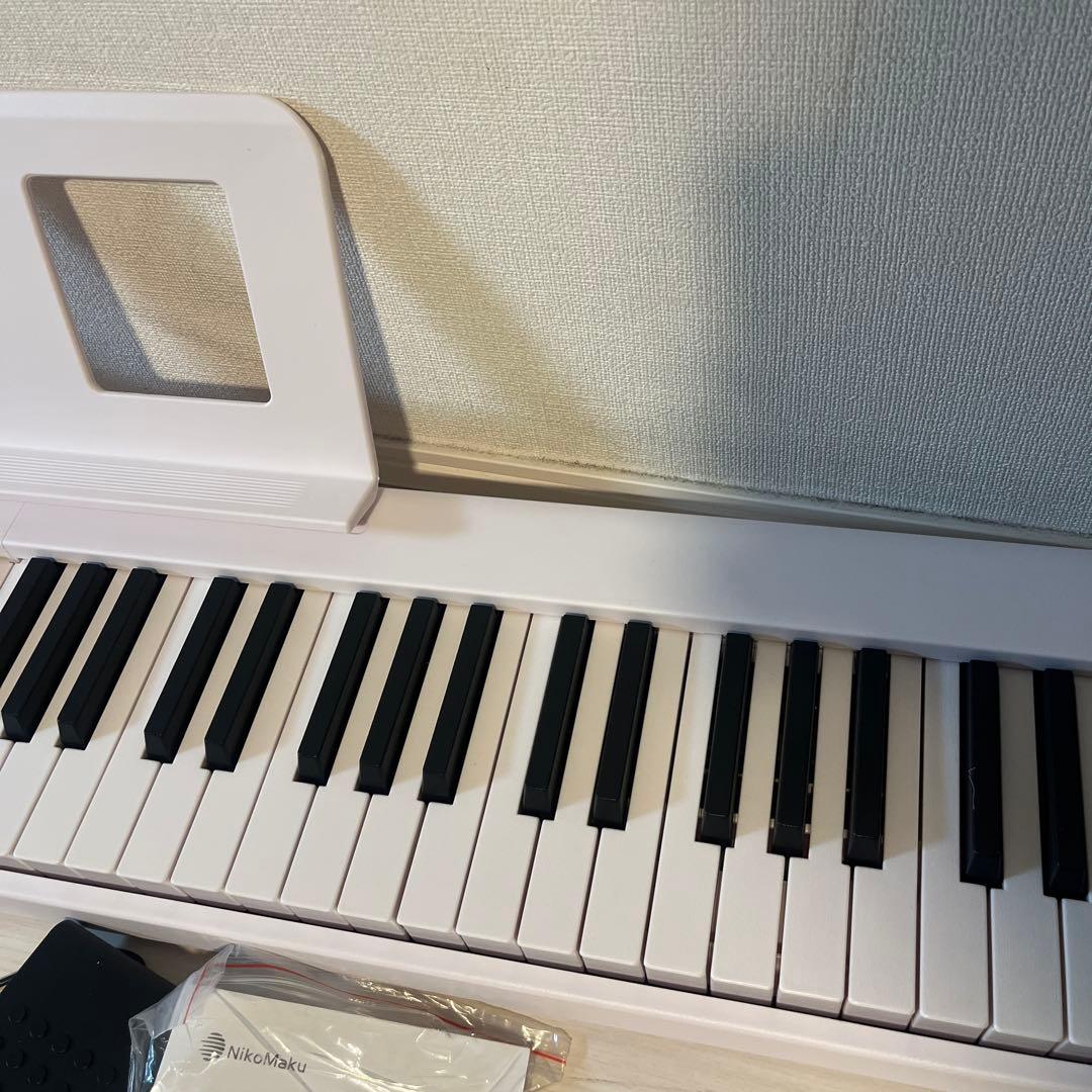 NikoMaku SWAN‑X 88鍵 折り畳み電子ピアノ 白