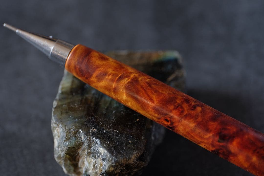 PG5木軸カスタム0230　高村杢工房 製図用シャープペンシル　花梨瘤