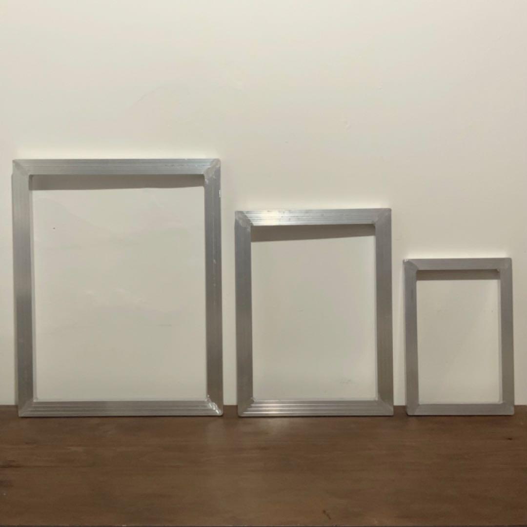 ◆未使用◆シルクスクリーンアルミ枠【50×40㎝/40×30cm】各10個セット