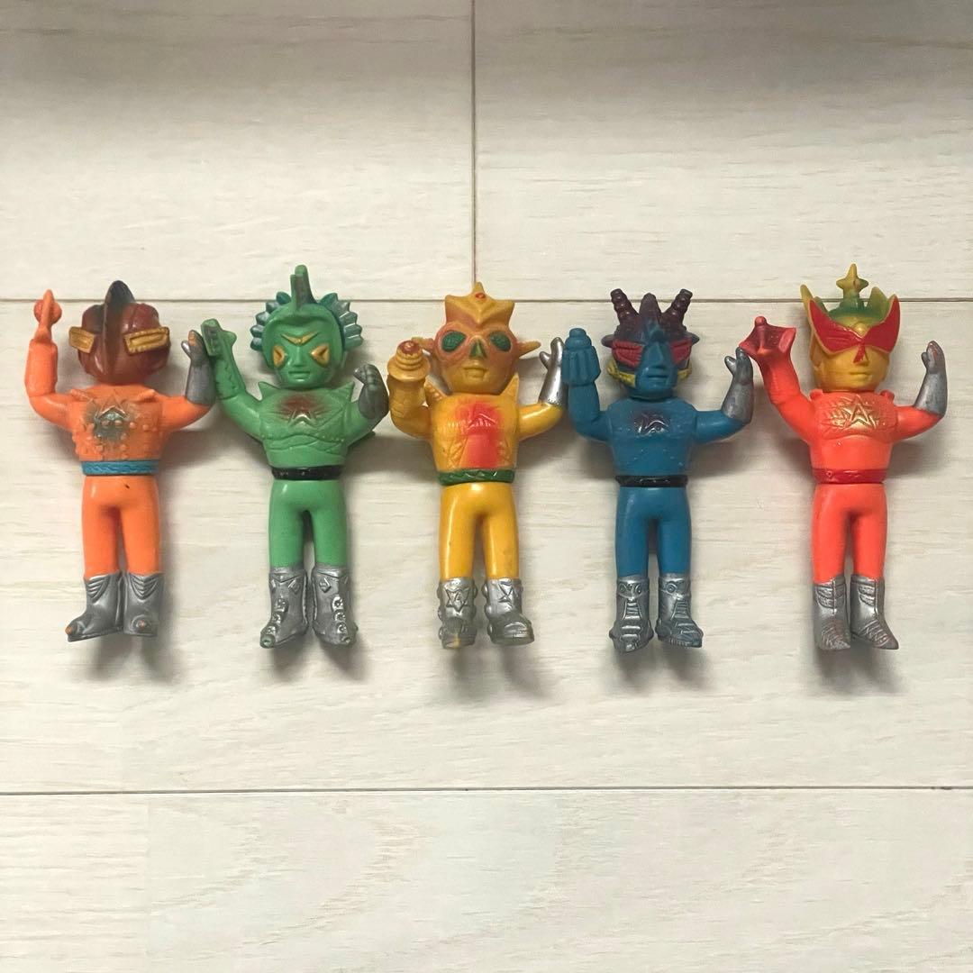 アストロミュー5 ミニソフビ マスクとりかえ隊員5体セット