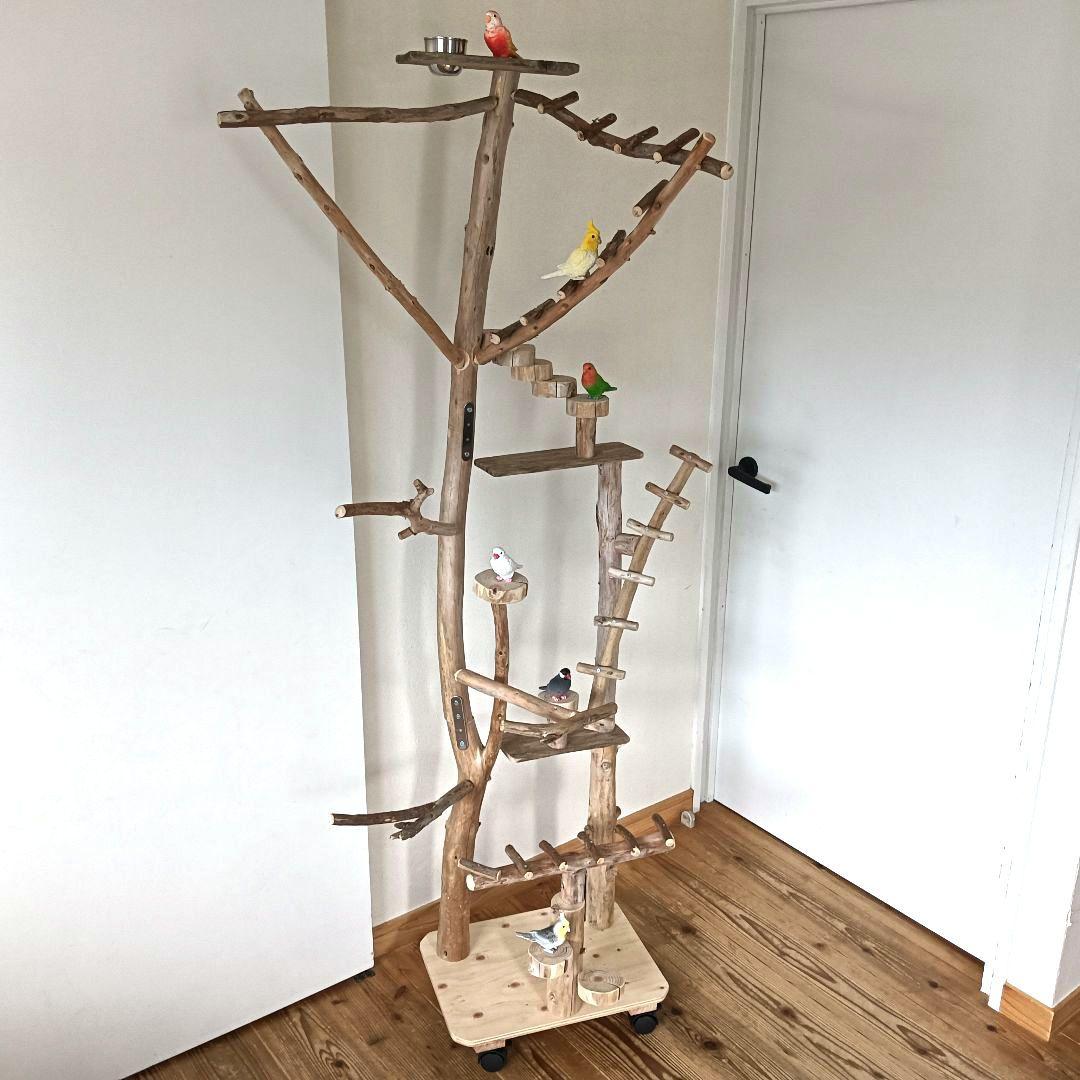 バードアスレチックジム大型 ⑫ 天然木 自然木 流木 インコ おもちゃ