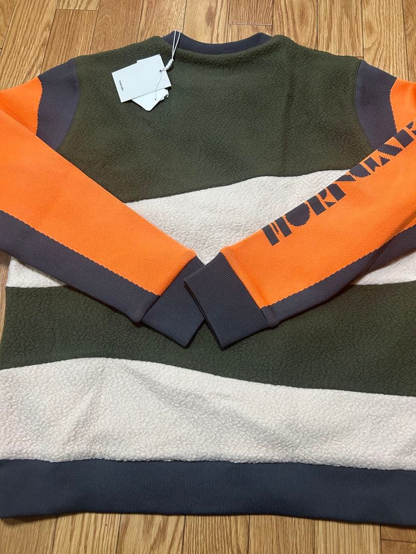 ホーンガーメント　フリースセーター ストライプデザイン