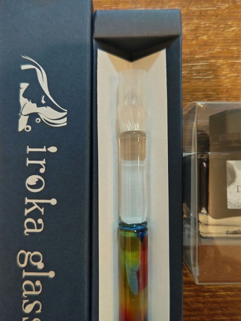 色華硝子ガラスペン 極楽鳥花 くすめの素 セット