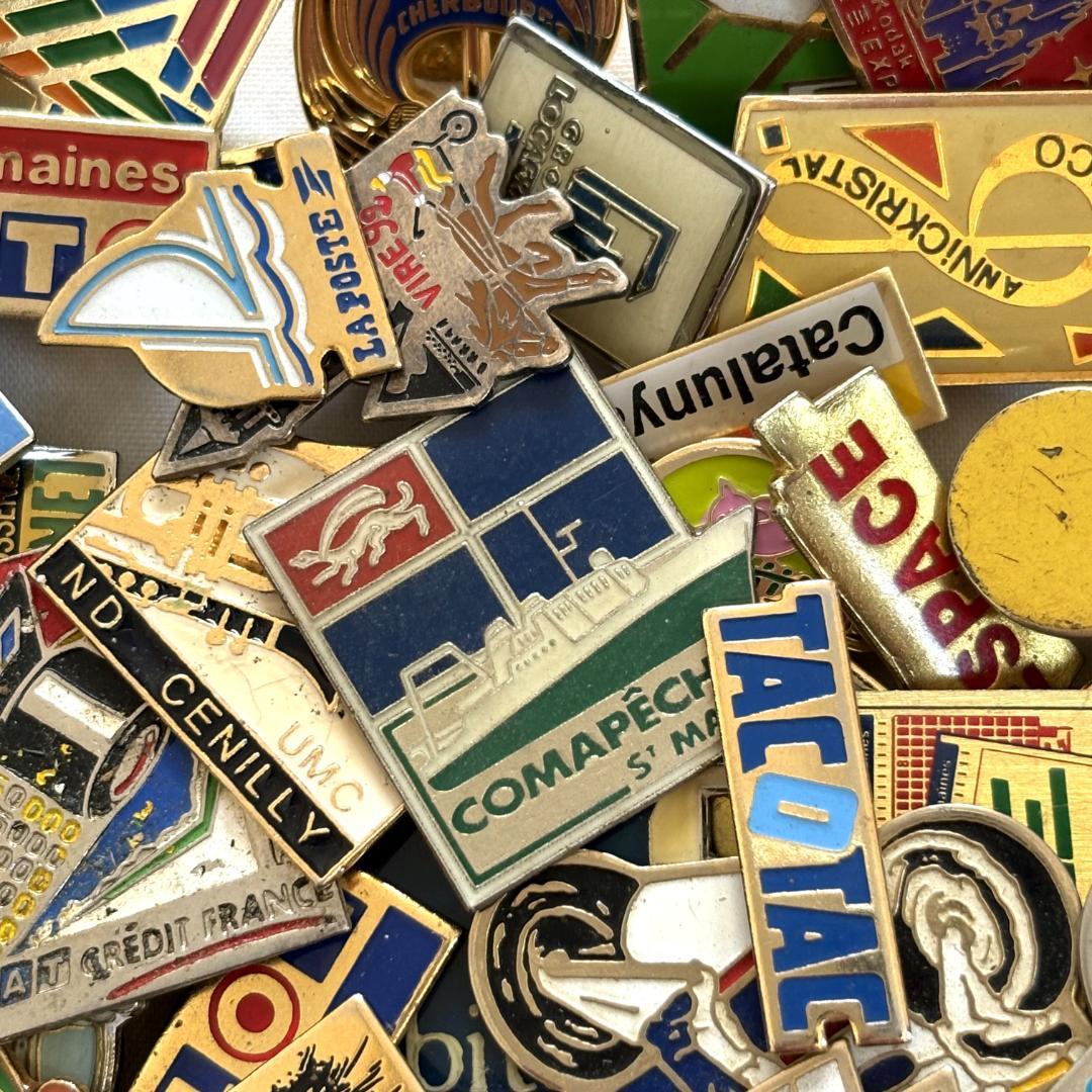 38502 フランス雑貨 フレンチ ピンバッジ200個セット ピンズ まとめ売り