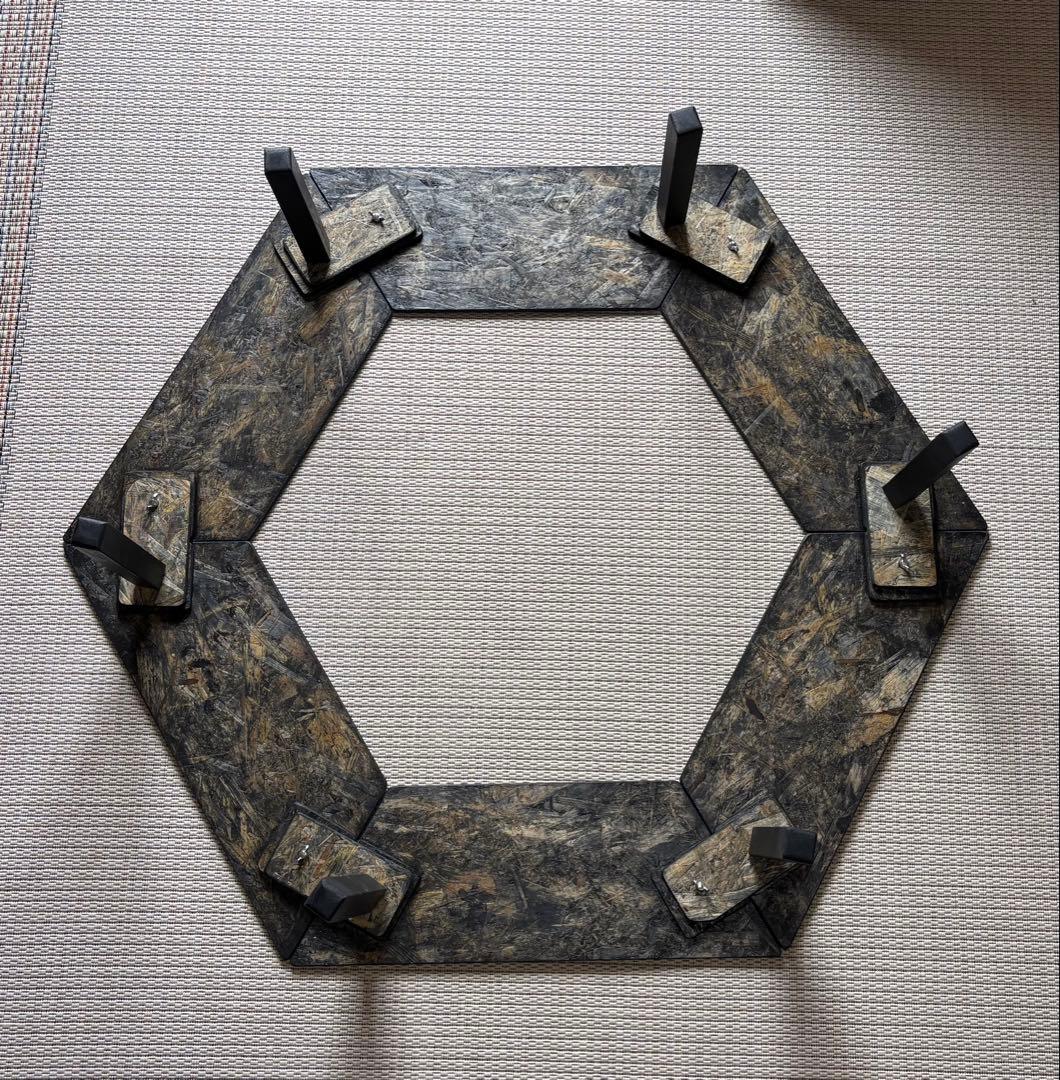 ヘキサテーブル65 スケルトンブラック塗装　FH65sb