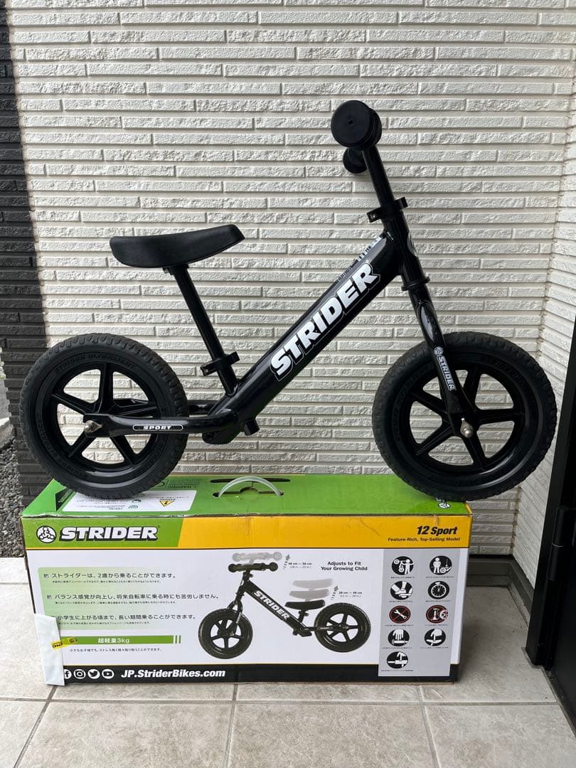 STRIDER 12 Sport バランスバイク 黒　ストライダー
