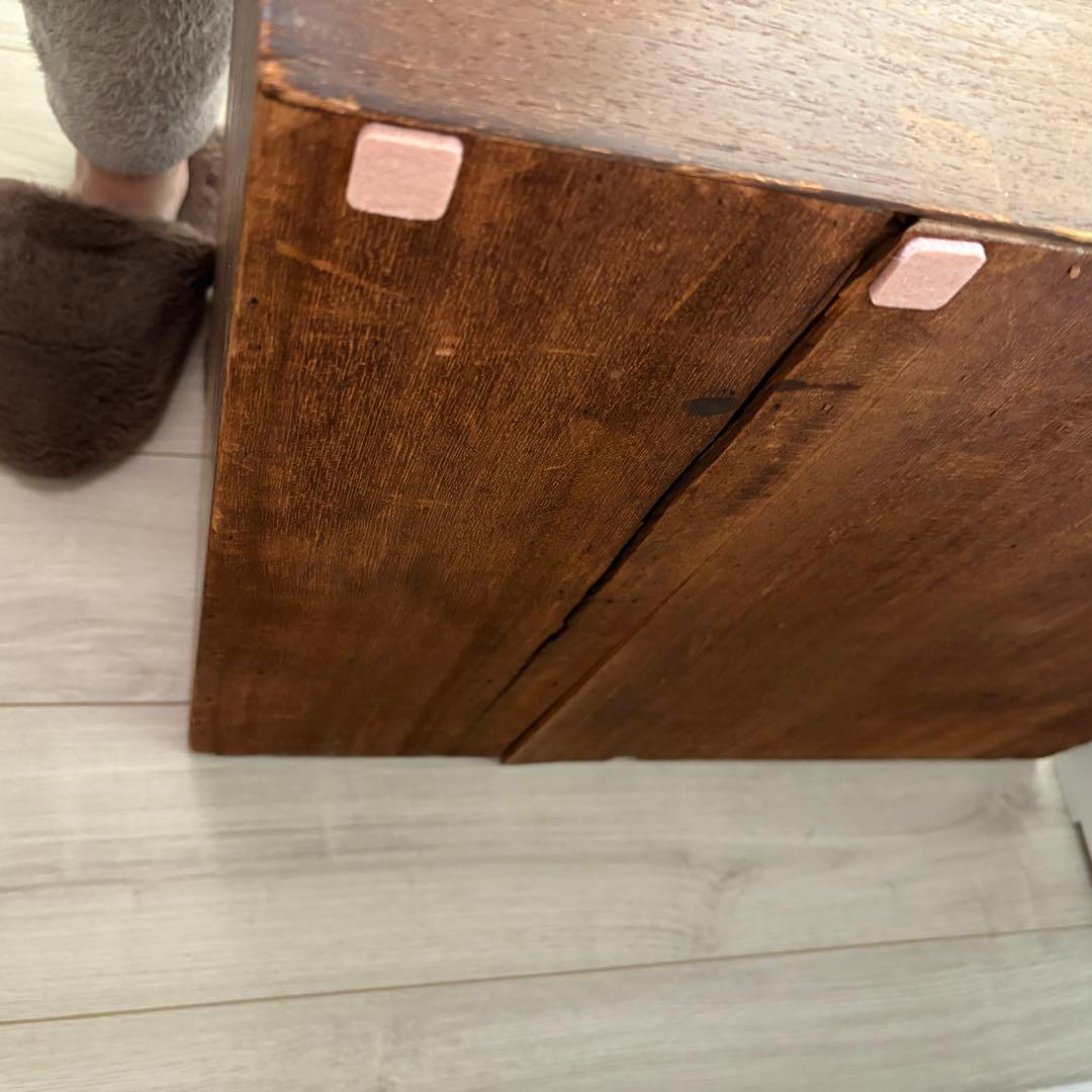 昭和レトロ 小型木製チェスト 引き出し 多収納