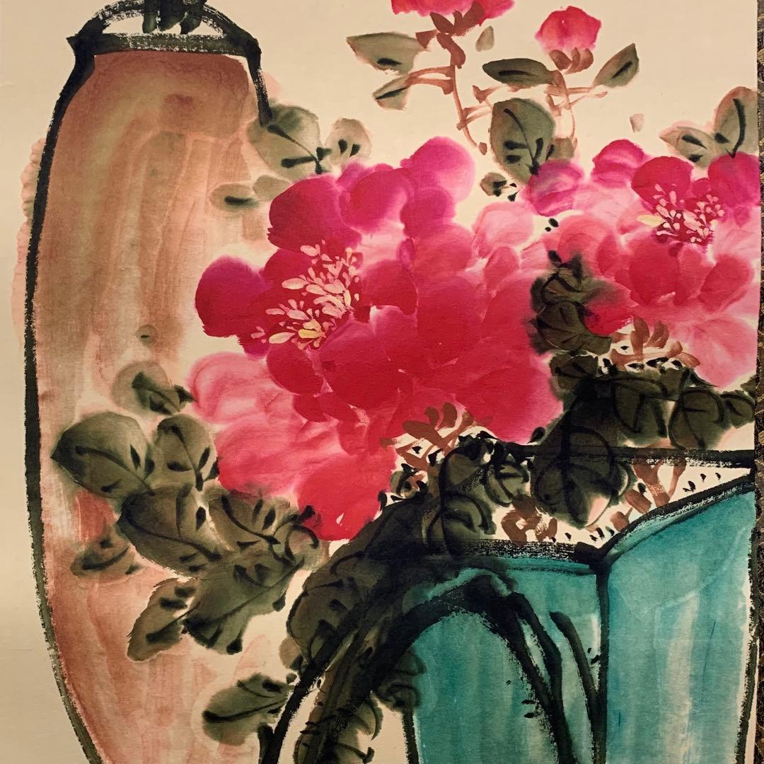 蔵出し 美術　高級品絵　巻き絵　民国時代大名家　　呉昌碩 旧蔵　掛け軸4本セット