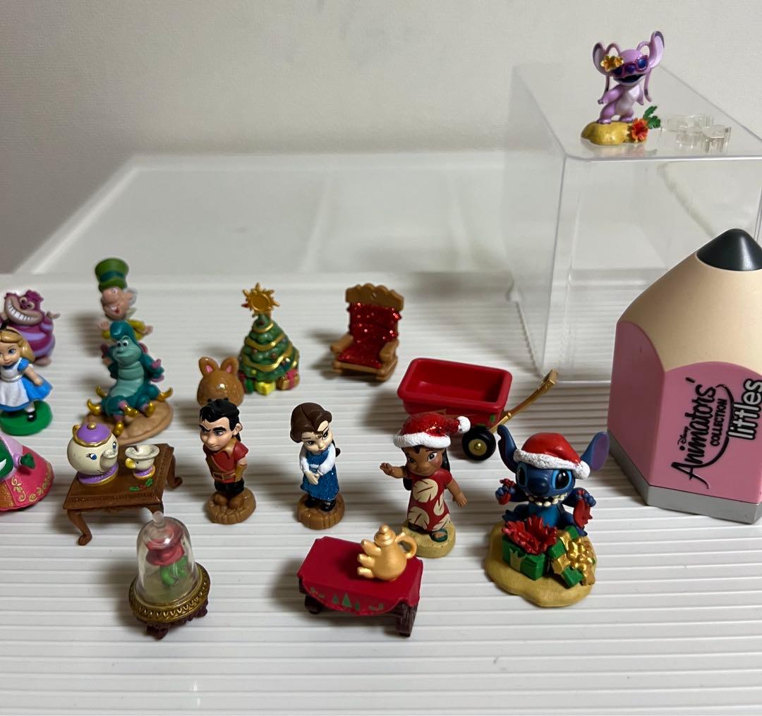 ディズニー、アニメータードール（ミニ）リトルズ、ラプンツェル、ステッチフィギュア