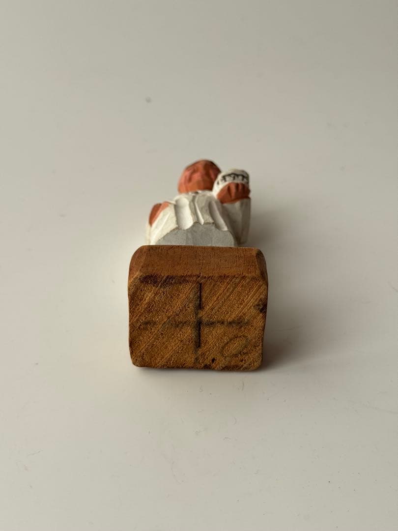 ヴィンテージ 木彫りウッドカービング マドロス人形 アメリカ 医者 頭蓋骨付き