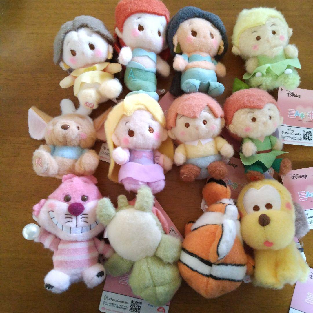 ディズニーミルキーボアキャラクター ぬいぐるみ 12体セットタグ付き