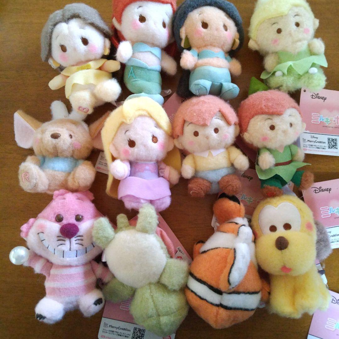 ディズニーミルキーボアキャラクター ぬいぐるみ 12体セットタグ付き