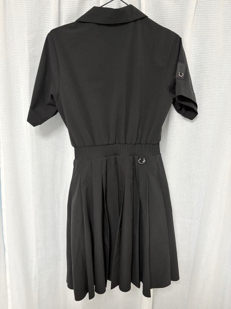 【25SS】WOMEN オープンカラーワンピース ブラック　ゴルフウェア